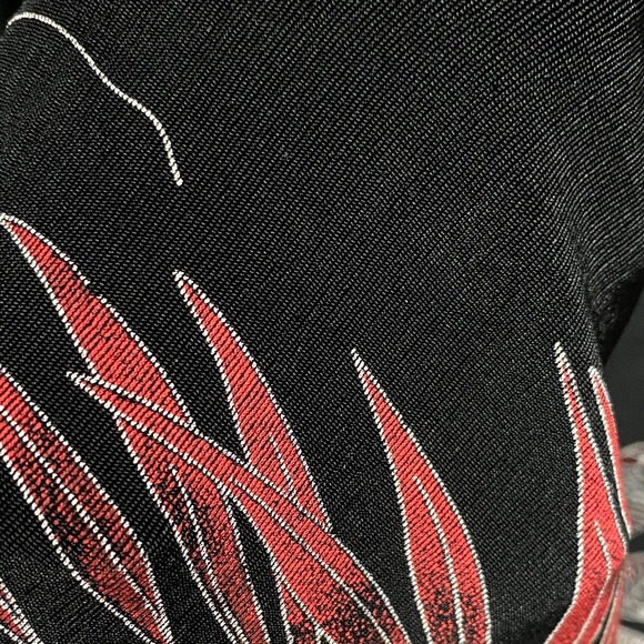 Maggie Barnes vintage plus size 2X Black and Red white floral Tunic Top - Picture 16 of 16